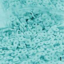 2000 piezas de cuentas de arcilla blanca para hacer pulseras, cuentas redondas planas de arcilla polimérica de 6 mm, cuentas espaciadoras Heishi para hacer joyas, aretes, pulseras, collares