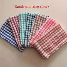 5-Pack Absorbent Plaid Dish Towels - Reusable Kitchen Cleaning Cloths For Drying Dishes And Cleaning Dirty Utensils, Kitchen Towels - 5pcs - View 3