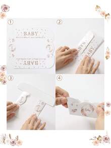 6个一次性纸盘，零食托盘，婴儿派对装饰，一次性食品容器，饼干烘焙托盘，爆米花盒，婴儿派对餐具，婴儿派对装饰，一周岁生日派对用品，性别揭晓派对装饰 - 嬰兒 - 查看 5