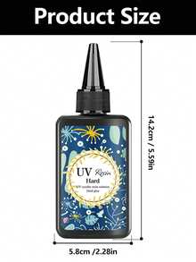 100ml/200ml/300ml/400ml/500ml UV 树脂，透明 - 快速固化，无味，低粘度和硬质类型，UV 树脂适用于 DIY 珠宝制作、铸造和涂层工艺品