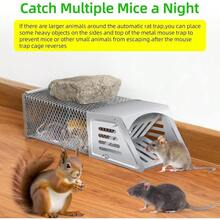 Metal Rodent Trap With Quick Sensitive Pedal Trigger - Catches Rats, Mice, Chipmunks & Squirrels, Indoor & Outdoor Use For Homes, Gardens & Sheds, Must-Have For Pest Control - Silver - View 2