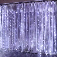 Christmas LED Curtain Lights, 8 Modes, USB Powered, Atmosphere Lights For Decoration, New Year, Valentine's Day, Bedroom, Birthday, Holiday, Wedding, Party, Indoor Window