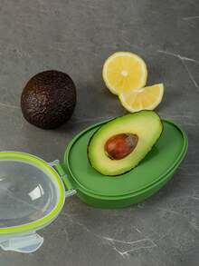 1 个透明密封牛油果储存容器 - 包含 3 合 1 工具套装 | 适合户外、露营和家庭使用 - 綠色 - 查看 6