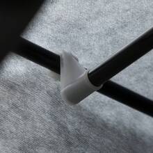 HOMCOM Fabric Wardrobe, Wardrobe With Clothes Rails, 8 Tiers, Folding Wardrobe, Foldable Wardrobe For Bedroom, Hallway, Fleece Fabric, Dark Grey, 125 X 43 X 162.5