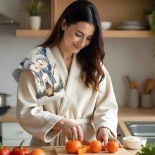 1 set/2 piezas/100 piezas Paños de cocina y paños de platos con diseño de muñecos de nieve con linternas y ramas de pino, adecuados para decoración de interiores en restaurantes, cocinas y baños, decoración de fiestas, regalos festivos, como regalo