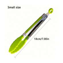 1 clește de bucătărie mic, clește mini pentru alimente de 7 inch, clește cu vârfuri din nailon rezistent la căldură pentru gătit, servire, grătar, grătar, salată și multe altele, articole de bucătărie, ustensile de copt, articole de petrecere - Multicolor - Vizualizare 13
