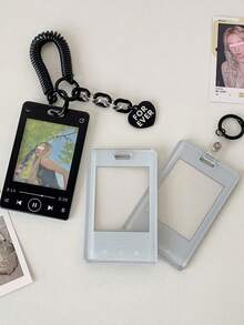 1 PC Girls Star Chasing Visual 3-Inch Star Card Holder Student Bus Card Subway Card Bag Key Chain Pendant