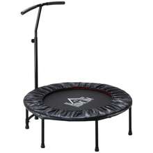 HOMCOM 40" Fitn Trampoline With Adjustable Handle Rebounder Trampoline Mini Jumper For Indoor Exercise Workout Black - Black1 - View 8