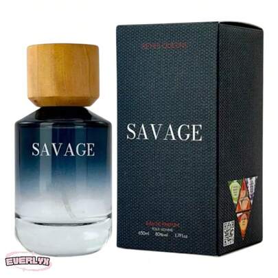 EverlyX Savge Eau De Parfum For Men 50ml - Intense And Fresh Fragrance With Woody And Spicy Notes - Ideal For Everyday Or Evening Use, Elegant And Long-Lasting - ✅ Shipping To Spain Within 24/48 Hours