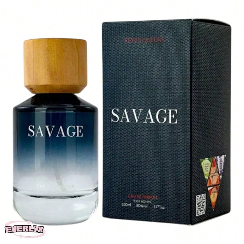 EverlyX Nước hoa Savge Eau de Parfum 50ml - Hương thơm nồng nàn và tươi mát với các nốt hương gỗ và cay nồng - Lý tưởng cho cả ngày lẫn đêm, thanh lịch và lưu hương lâu - ✅ Giao hàng đến Tây Ban Nha trong 24/48 giờ - 50ml - Xem 1