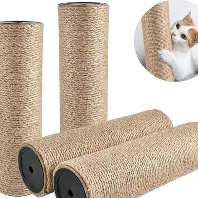 单根猫爬柱、猫爬架（含天然黄麻绳杆）、木制猫玩具、拉菲草替换柱、耐用耐磨替换柱、全高爬柱