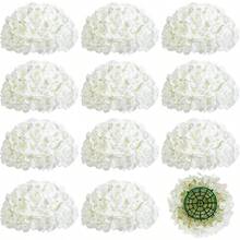 12pcs Flower Balls For Centerpieces White Hydrangea Wedding Flower Balls For Centerpieces Faux Hydrangeas Floral Arrangements Bouquet For Table Home Wedding Decoration - 白色 - 查看 1