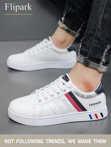 Flipark Men's Low-Top Casual Sneakers, Breathable Flat Platform Shoes, Youth Versatile Non-Slip Shoes, Suitable For Teen Summer Casual Or Outdoor Athletic Or Vacation Travel Or Graduation Gifts Or Birthday Dress Accessories