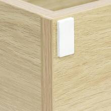 Nachttisch Weiß, Beistelltisch mit 2 offene Fächer, 35x41,5x35 cm, Nachtkommode Nachtschrank für Boxspringbett, Platzsparender Nachttisch für Wohnzimmer Schlafzimmer, 0002CTG