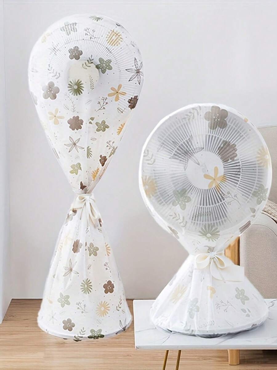 Patterned Waterproof Dustproof Fan Cover, Household Upright Fan Protective Cover, Non-Food Contact - Breathable Mesh Design; Universal Thickened Dust Cover, Household Protective Cover