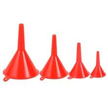 5Set (4pcs/Set) Funnel Set Plastic Pouring Funnels 45 65 90 110 Mm - Red - View 1
