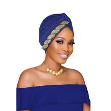 1件亮片派对帽头巾，非洲传统帽，南美帽，西瓜帽，节日帽，镶钻帽，休闲帽，适合派对、节日、送礼，也可作睡帽或睡帽。 - 彩色 - 查看 19