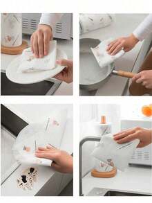 大卷一次性洗碗布、厨房纸巾、不粘印花清洁布、吸水干湿两用清洁布、可重复使用家用抹布 - 彩色 - 查看 9