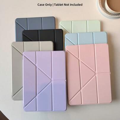 Adequado para Redmi Pad2 11 polegadas 2025, com capa de tela magnética, capa de suporte dobrável em forma de Y elegante e inteligente, acrílico transparente, couro PU de alta qualidade, com capa de proteção automática para dormir/despertar, compatível com Xiaomi Redmi Pad SE 11 polegadas 2023/Xiaomi 7 11,2 polegadas, capa de proteção para tablet, compatível com Huawei Matepad SE 11 polegadas 2024/Huawei Matepad 11.5 S''