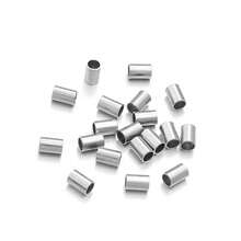 50/100 件不锈钢压接管、手链项链连接器配件、链条珠宝端连接珠、DIY 珠宝制作用品 - 定位管 - 查看 7