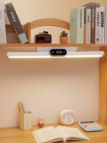1 pezzo Lampada da scrivania creativa LED cool con display dell'ora, lampada da tavolo ricaricabile per la cura degli occhi per lettura e scrittura degli studenti, lampada da parete per camera da letto, luce per specchio armadio, lampada da comodino portatile per dormitorio