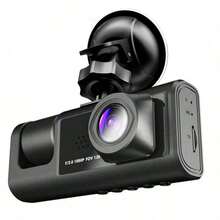 1pc Dual Channel 1080P Full HD Dash Cam, Front And Rear Dual Recording, DVR Car Camera Recorder With Loop Recording, 2-Inch Display, No SD Card Included, 150mAh Battery Capacity - Black - View 6