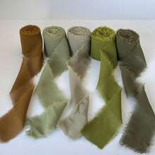 Rustic Ribbon, 2cm X 5m, For Decorating Wedding Favor Boxes And Invitations. - Straw - View 2