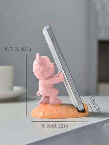 1pc Cute Bear Shape Phone Stand Decoration, Compatible With Both Mobile Phone And Tablet, Suitable For Desk, Bedside, Living Room, Study, Bedroom, Gift, Etc. Birthday Gifts Graduation