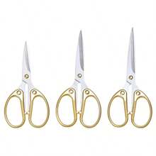 3pcs Scissors Set: 4.7", 5.3", 6" Ultra-Sharp Blades, Office Scissors, Multi-Purpose For Home, School, Sewing, Arts & Crafts