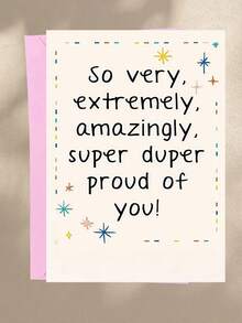 1pc Proud Of You Card For Him Her, Graduation Card, Well Done Card, Encouragement Card, Promotion Card, Exam Pass Card, New Job Congratulations Card Gift, Super Proud Of You Proud Of You Card For Him Her, Graduation Card, Well Done Card, Encouragement Card, Promotion Card, Exam Pass Card, New Job Congratulations Card Gift, Super Proud Of You - Multicolor - View 8