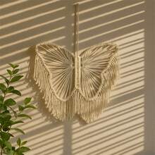 1pc Bohemian Style Butterfly Lace Wall Hanging Butterfly Macrame Home Tapestry Wall Decoration Room Decoration For Bedroom Living Room Dorm Home Decor