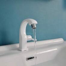 1 pieza Grifo de cocina de plástico moderno - Válvula de agua fría única, fácil instalación, diseño contemporáneo para fregadero o lavabo, diseño curvo