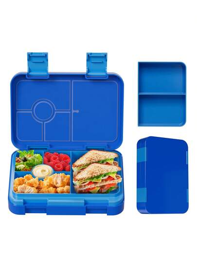 Bento Lunch Box – Leakproof Lunch Container with 5 Compartments, Reusable Meal Prep Snack Box, Portion Control Lunchbox for Kids & Adults, School, Office, Travel & Picnic Food Storage