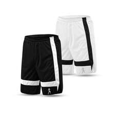 Kit Of 2 Men's Dry Fit Gym Workout Bermuda Shorts - 黑與白 - 查看 1