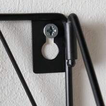 OHS Geometric Wire Hanging Wooden Wall Mounted Display Storage Organiser Shelf - Black - View 3