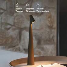 1pc/2pcs Wireless Rechargeable LED Elegant Desk Lamp, 3-Level Adjustable Brightness, Non-Slip Base, Suitable For Dining Room, Living Room, Study Or Bedroom Home Decor - Multicolor - View 5