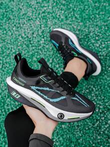 Men's Lightweight Breathable Running Shoes - Low-Top Stable Design, Rubber Sole Suitable For Road, Trail & Gym Training - Comfortable For All Seasons, Full Size Range, (Black/Orange), Sports & Casual Shoes, Fashionable Minimalist Fabric