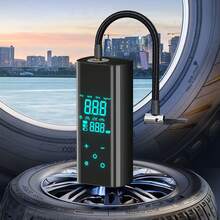 FADAKWALT Portable Digital Tire Inflator With Pressure Gauge, Electric Air Compressor For Car Tires, Bicycles, Motorcycles And Inflatable Equipment - Black - View 6