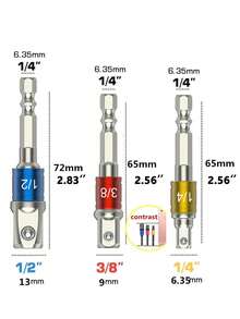 3pcs/Set Carbon Steel Screwdriver Socket, Tools For Men