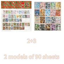 Bộ sticker phong cách retro, 45 tờ/cuốn, bộ sưu tập kỷ niệm lãng mạn Nhật Bản, chủ đề cô gái anime, họa tiết ẩm thực phong phú, vật liệu trang trí DIY đa năng. - Một cỡ - Xem 19