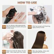 Hair Color Shampoo For Gray Hair Coverage&Color Transform With Herbal Extracts –Long Lasting For 6-8 Weeks,Shiny,Evenly Colored,Instant Hair Dye Shampoo&Conditioner,Unisex For All Hair Types, 2 Bottles - Dark Brown - 查看 8