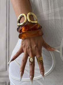 4 piezas/3 piezas/2 piezas/1 pieza Brazaletes de puño, Brazaletes dorados, Brazaletes anchos, Brazalete grueso, Juego de brazaletes, Brazalete ancho, Brazalete para mujer, Regalo para ella