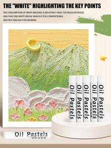 1 套超柔软重彩油画棒，适合美术生，DIY 油画软蜡笔，48 色和 36 色马卡龙莫兰迪绘画笔，艺术创作绘画工具套装