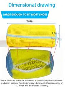 1 个优质鞋袋，适用于轻柔机洗，保护性洗衣袋设计可防止变形、褪色和摩擦损伤，耐用网状鞋袋适用于运动鞋、休闲鞋、靴子和运动鞋，是理想的家用洗衣配件，可精心保养衣物和鞋履，控制异味，快速干燥，使用方便，延长使用寿命。 - 彩色 - 查看 10