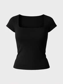 Kit 3 Women's Short Sleeve Suplex Blouse Cold Mesh Basic Blouse - Aqua Green, White and Black - View 3