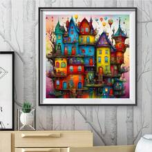 1pc 5D DIY Diamond Painting Kit, Suitable For Beginners, Full Round Drill, Full Drill Canvas Craft, Includes Drill Tools And Shiny Multi-Faceted Synthetic Diamonds, Frame Not Included, Available In Multiple Sizes, Ideal Wall Decor For Home