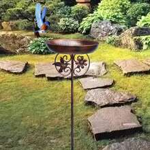 1pc European Retro Cast Iron Bird Feeder For Courtyard, Villa And Garden. Rust And Oil Resistant. Dual-Use Outdoor Decoration For Wild Birds. Observatory, Wedding Festival Decoration. Practical Gift For Bird Watching Enthusiasts. - Multicolor - View 3