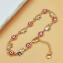 Fashionable Bohemian Style Evil Eye And Pictographic Bracelet - A Multifunctional Copper Fashion Accessory Suitable For Women, The Perfect Gift For Christmas - CS0655 - 查看 5