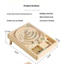 1 Stück vintage Holz Flippermaschine Spielzeug, Tischflipper Spiel, Weihnachtsgeschenk, Atmosphäre Dekoration