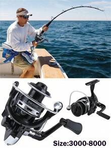 1pc Fishing Reel - New Spinning Reel - 39.5 LBS Max Drag Carbon Fiber - 10+1 Stainless Steel BB For Saltwater Or Freshwater - Super Large Spool - Great Value Fishing Reel - Spinning Reel Suitable For Sea Water Freshwater 3000 4000 5000 6000 7000 8000 Spool - Ultra Smooth Ultra Light Strong Power Trout Bass Carp Gear - Stainless Steel Ball Bearing Metal Body Ice Fishing Reel